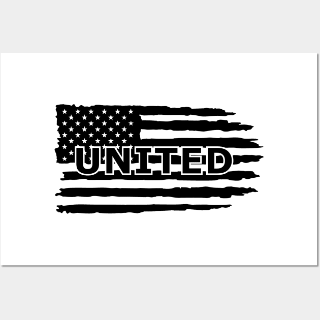 united usa distressed flag Wall Art by The Laughing Professor